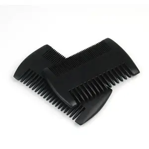 Wholesale Wooden Lice Comb OEM Engraved Logo Black Hair Beard Comb For Home Use