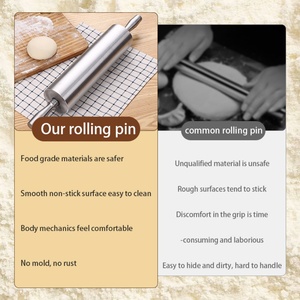 Extra-Long <b>Rolling</b> <b>Pin</b> for Baking Professional Kitchen Tool for Biscuit Cookie and Pizza Dough - Product Image 3