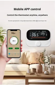 Thermostat intelligent WiFi moderne MEIBA, compatible Alexa et Google <span class=keywords><strong>Nest</strong></span>, programmable, garantie 2 ans, 110-230V, pour appartement, chauffage au sol électrique - Product Image 5