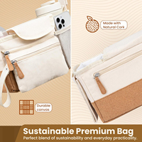Organisateur de poussette personnalisé avec porte-gobelet, sac de rangement pour équipement de voyage pour bébé, organiseur de biberons et sac à couches pour bébé