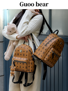 Guoobear 2025 Vintage zaino da donna di grande capacità portabagagli Casual da viaggio borse da donna firmate College - Product Image 3