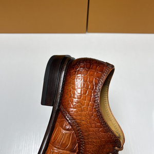 Zapatos Formales de Hombre de Cuero de Cocodrilo Genuino de Alta Gama |   Zapatos brillantes con punta cuadrada semi- |   Zapatos de Vestir Cómodos para Negocios - Product Image 6