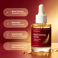Sérum Visage Quotidien Éclaircissant et Raffermissant au Ginseng Noir, Acide Tranexamique et Niacinamide – Soins de la Peau Coréens (Marque Privée)