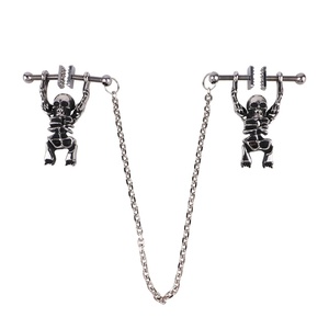 QKKQ Metal Nipple <b>Clamps</b> Skull Pendant BDSM Sexy Bondage Nipple Pendant Breast <b>Clamps</b> Breast <b>Clips</b> Bondage Belt Sex Toys - Product Image 1