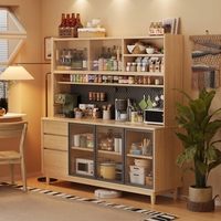 Buffet mural moderne en bois massif de style européen, multifonctionnel, pour vin et thé, armoire de rangement durable pour cuisine et salle à manger