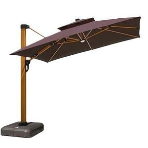 Parasols de patio en aluminium robuste de luxe à bras latéral, LED, hôtel, villa, piscine, parasol de restaurant pour l'extérieur - Product Image 5
