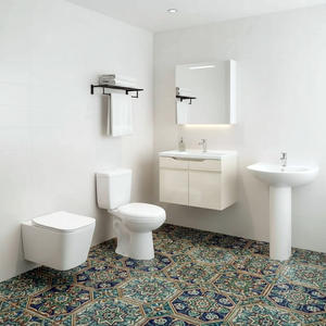 Productos de baño para baño, armario con espejo colgante, juegos de inodoros con lavabo a suelo, lujo para Hotel, Villa, apartamento - Product Image 2