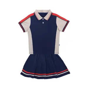 Provide primary school uniform samples, female school uniforms, pleated skirts
