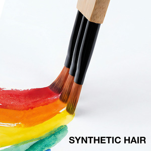 Pinceaux à <span class=keywords><strong>peinture</strong></span> personnalisés, ensemble de pinceaux plats multi-têtes pour <span class=keywords><strong>peinture</strong></span> acrylique, manche en bois synthétique, pinceau aquarelle - Product Image 6