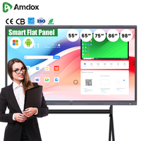 Amdox IR papan pintar layar sentuh, papan pintar sistem ganda LCD kamera 48MP Harga terbaik interaktif untuk Kelas Bisnis