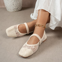 Nouvelles Chaussures d'été 2026 Style Européen Grande Taille à Bout Carré, Chaussures Plates pour Femmes, Chaussures Décontractées pour Maman