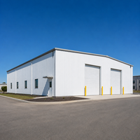 Entrepôt préfabriqué durable en structure acier, poutres en H conformes AISC, atelier métallique étanche, bâtiment de stockage et garage