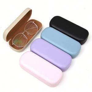 Étui à lunettes de soleil en cuir PU couleur bonbon, étui rigide personnalisé avec logo pour la vente en gros - Product Image 1