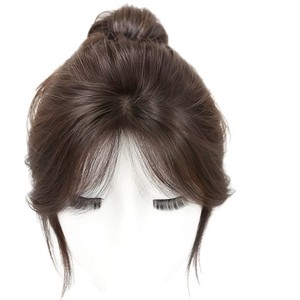 Peluca de cola de pez mezclada con seda, semitejida a mano, para realzar el contorno del rostro, para cualquier forma de rostro. - Product Image 2