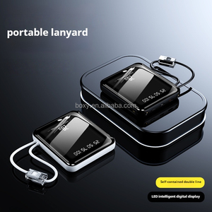<span class=keywords><strong>Logo</strong></span> personnalisé tout nouveau chargeur mobile 10000mah <span class=keywords><strong>Mini</strong></span> Power Bank, avec écran LED et double câbles intégrés 5000mah Power Bank - Product Image 6