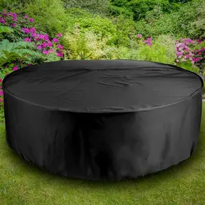 hujan kain penutup kolam renang Suppliers-Round Furniture Cover Dustproof Waterproof Outdoor Garden Round Table Cover Outdoor Round Pool Cover