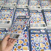 Lot de stickers personnalisés, designs variés, découpés, en vinyle imperméable, en gros avec carte de tête pour promotion en magasin