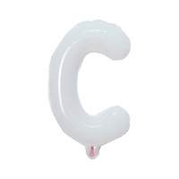 Vente en gros 16 pouces mince corps blanc A-Z lettre ballon en papier d'aluminium décoration fête corps mince lettre ballon
