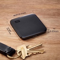 Disque SSD portable (PSSD) Elements SE, nouveau SSD avec coque en plastique WDBAYN0010BBK