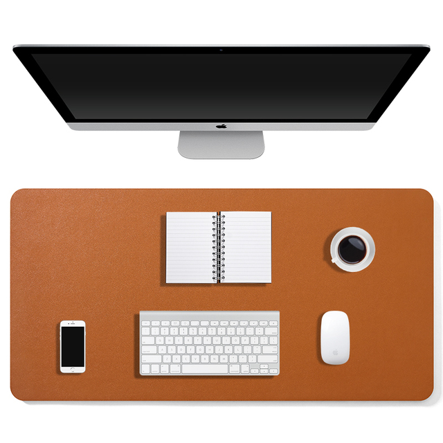 Large Waterproof Mouse Pad Thickened PVC Felt and Leather Writing Desk Mat Stain-Resistant Office Desk Pad in Stock!