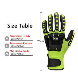 قفاز مقاوم للقطع مستوى 5 نتريل TPR قفازات ميكانيكية قفاز تأثير TPR للبناء - Product Image 5