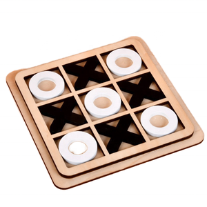 In legno <span class=keywords><strong>Tic</strong></span> Tac Toe tavolo da gioco Xo giocattolo per la famiglia e i bambini Puzzle educativo in colori vivaci - Product Image 4