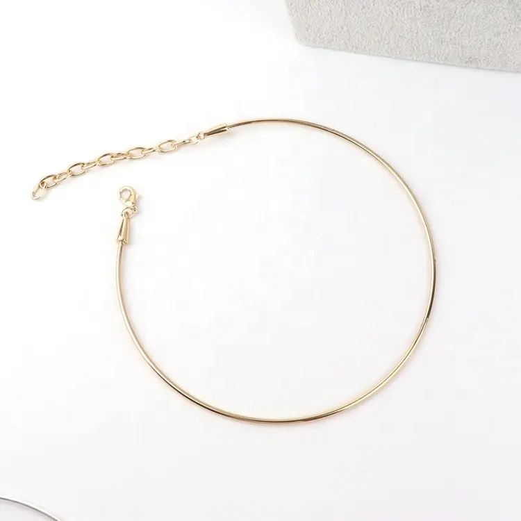 New Arrival Metal O Ring Circle Gold And Silver Necklace Choker