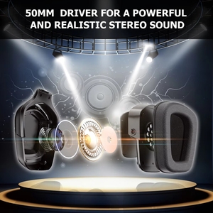 Audífonos para Juegos <span class=keywords><strong>Onikuma</strong></span> <span class=keywords><strong>K20</strong></span> con Micrófonos RGB con Reducción de Ruido Envolvente de 3.5mm, AAC, Resistentes al Agua IPX-4 para Laptop, PC y Tablet - Product Image 3