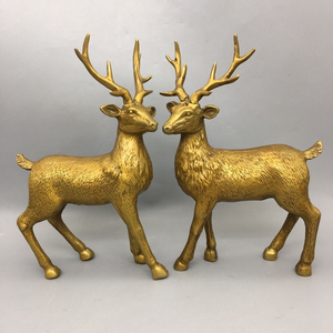 Cobre puro Sika Deer Model All the Way Rich Design Hand-Cast Metal Artwork para Home Living Room Porch u Office - Product Image 3