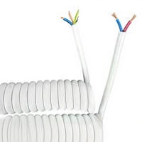 Weißes Quadratisches Spiralkabel BVR Modell 3-adrig/6-adrig/8-adrig 0,5/2,5/0,75/1,5 mm Kupferleiter