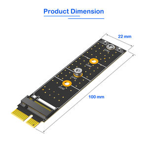Adaptor <span class=keywords><strong>M</strong></span>.<span class=keywords><strong>2</strong></span> NVMe (Key-<span class=keywords><strong>M</strong></span>) SSD ke PCI-E 3.0 1X untuk Desktop Kompatibel dengan SSD NVMe 2230-2280, Peningkatan Penyimpanan Ekspansi PCIe - Product Image 3