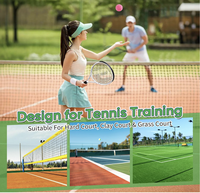 Ballon de tennis d'entraînement rose personnalisé avec logo, pressurisé, 1,35 m, haute élasticité, caoutchouc synthétique, très résistant, durable, portable