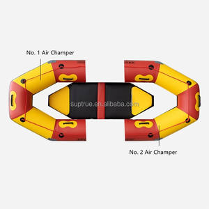 Gommone <span class=keywords><strong>di</strong></span> <span class=keywords><strong>Salvataggio</strong></span> Marino in PVC Gonfiabile, <span class=keywords><strong>Zattera</strong></span> <span class=keywords><strong>di</strong></span> Soccorso per Rafting in Acque Bianche e Pesca, Leggero, Capacità 2 Persone - Product Image 4