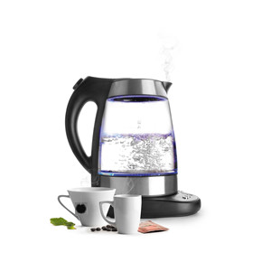 Bollitore Elettrico Vista 1.7L in Vetro con Luce LED per Preparazione Tè e Caffè - Product Image 1