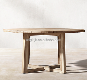 Nuovo disegno del giardino <span class=keywords><strong>esterno</strong></span> handcrafted robusta di lusso teak tavola rotonda set di 4 posti mobili in legno - Product Image 2