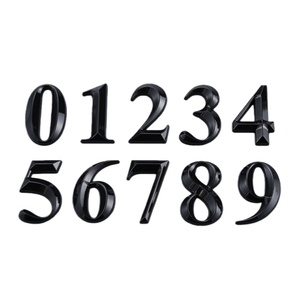 Autocollants de plaque <span class=keywords><strong>d</strong></span>'immatriculation de <span class=keywords><strong>voiture</strong></span> 3D numériques en métal noir ABS personnalisés en usine, accessoires extérieurs automobiles, autocollants réutilisables - Product Image 1