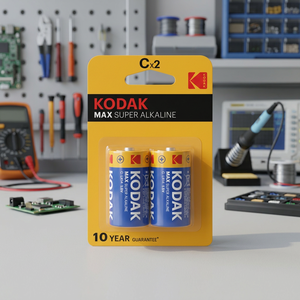 2 Batterie Alcaline Kodak Max Super 1,5V LR14 C (Blister) Modello K4014 - Product Image 3