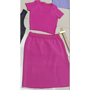 Conjunto de pantalones cortos de dos piezas para mujer Top de manga corta y falda en tallas XXS XS XL-Suministro al por mayor - Product Image 1