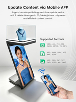 Écran d'affichage numérique LED flexible d'intérieur P1.86, design en forme de Z, revêtement GOB imperméable, HDR, haute fréquence de rafraîchissement, affichage publicitaire
