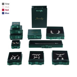 Elegant Retro Gold Foil Printed Square Jewelry <b>Box</b> Luxury Velvet Lined Ring Case for <b>Earrings</b> Necklaces Rings Side Bow <b>Gift</b> <b>Box</b> - Product Image 1