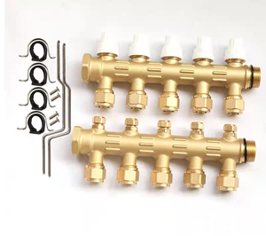 Collecteur de chauffage radiant au sol en cuivre moderne de haute qualité avec vanne d'évacuation automatique pour usage extérieur en hôtel, garantie 5 ans - Product Image 1