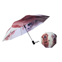 Nhà Máy Trực Tiếp Thời Trang In Kỹ Thuật Số Dog Umbrella 2 Fold Umbrella