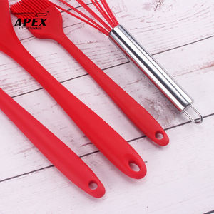 Juego de utensilios de cocina de silicona de 5 uds para cocinar, juego de espátula antiadherente, batidor de huevos ranurado, cepillo para hilvanar, resistente al calor para hornear - Product Image 5