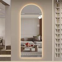Espejo de Cuerpo Entero Inteligente LED Antiexplosión 2026 con Forma de Corazón, Interruptor Táctil y Diseño Ajustable para Muebles de Sala de Estar Moderna