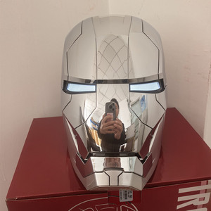 Casque <span class=keywords><strong>Iron</strong></span> <span class=keywords><strong>Man</strong></span> brillant argenté à commande vocale pour cosplay, <span class=keywords><strong>masque</strong></span> électrique - Product Image 3