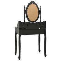Tocador de Maquillaje de Lujo Moderno con Espejo y Esquinas Transparentes, Diseño Europeo, Madera Sólida, Precio Económico, para Dormitorio/Apartamento
