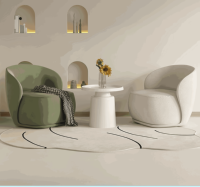 Fauteuil de salon confortable et doux pour la peau, de haute qualité, style nordique moderne, chaise pingouin, mobilier en tissu velours, chaise de loisirs solide