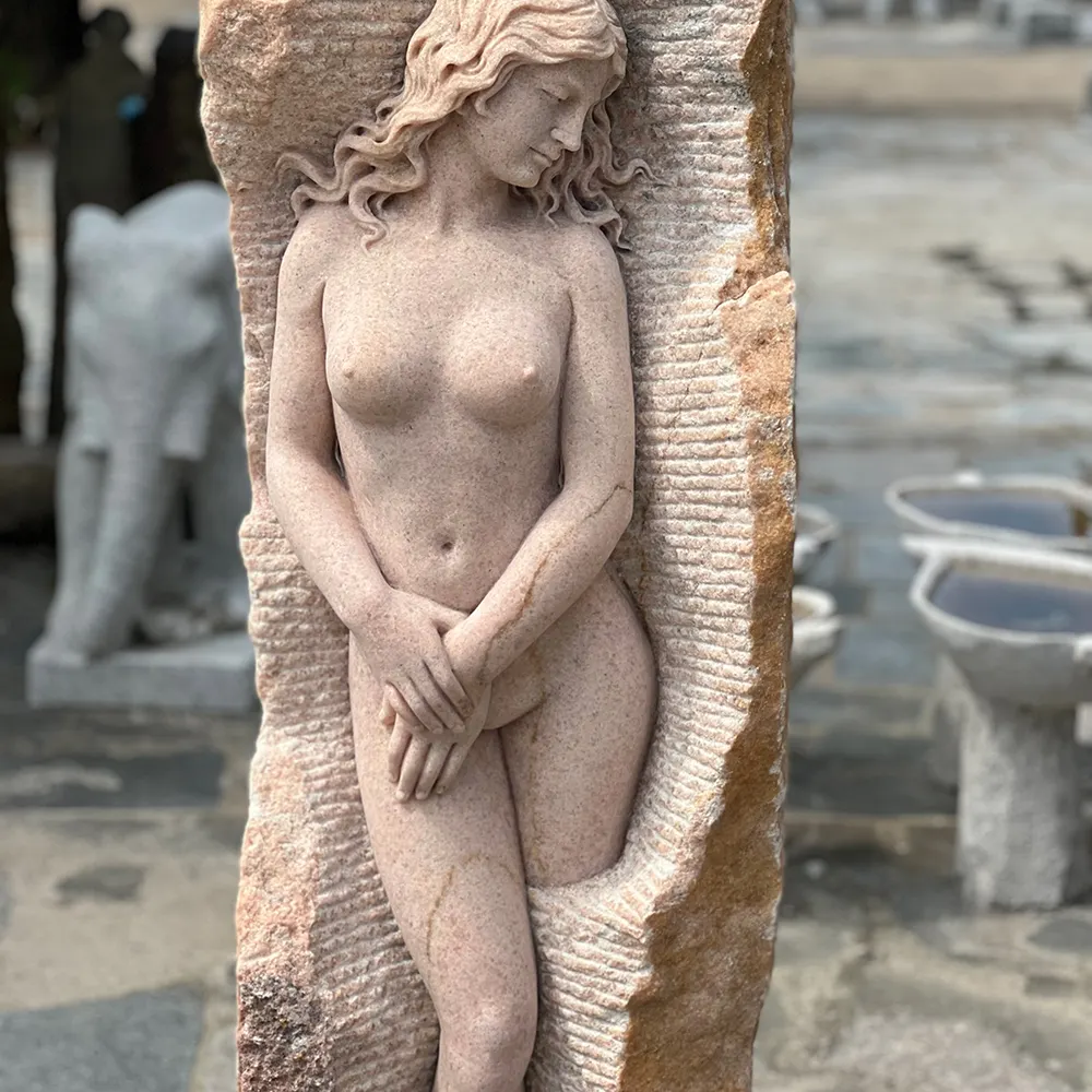 Limestone Custom Western Figure Statue Hand Carved Stone Carving And Sculpture