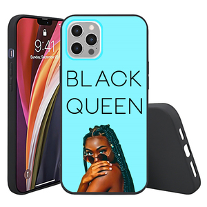 Đen Sang Trọng Matte Mềm Điện Thoại Di Động Trường Hợp Phụ Nữ Chống Sốc Bao Bì Sang Trọng Tương Thích <span class=keywords><strong>Iphone</strong></span> 14 Pro Max 17 Pro <span class=keywords><strong>8</strong></span> Cộng Với Nữ Hoàng Cô Gái - Product Image 5