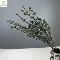 Groothandel Latex Kunstmatige Lange Eucalyptus Fruit Tak Stengels Ins-Achtige Echte Touch Decoratieve Plant Voor Bloemstukken